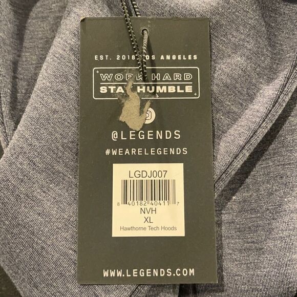 HAWTHORNE TECH HOODIE NAVY HEATHER - Picture 3 of 3